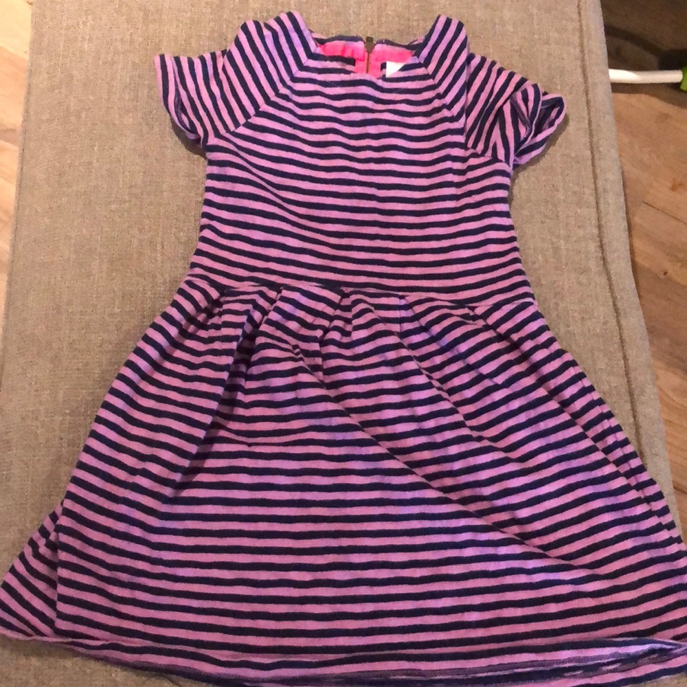 Blue and purple striped dress